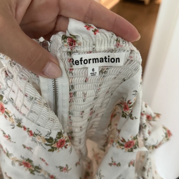 Reformation Amethyst Linen Dress Poppyseed Size 6 - Picture 2 of 6